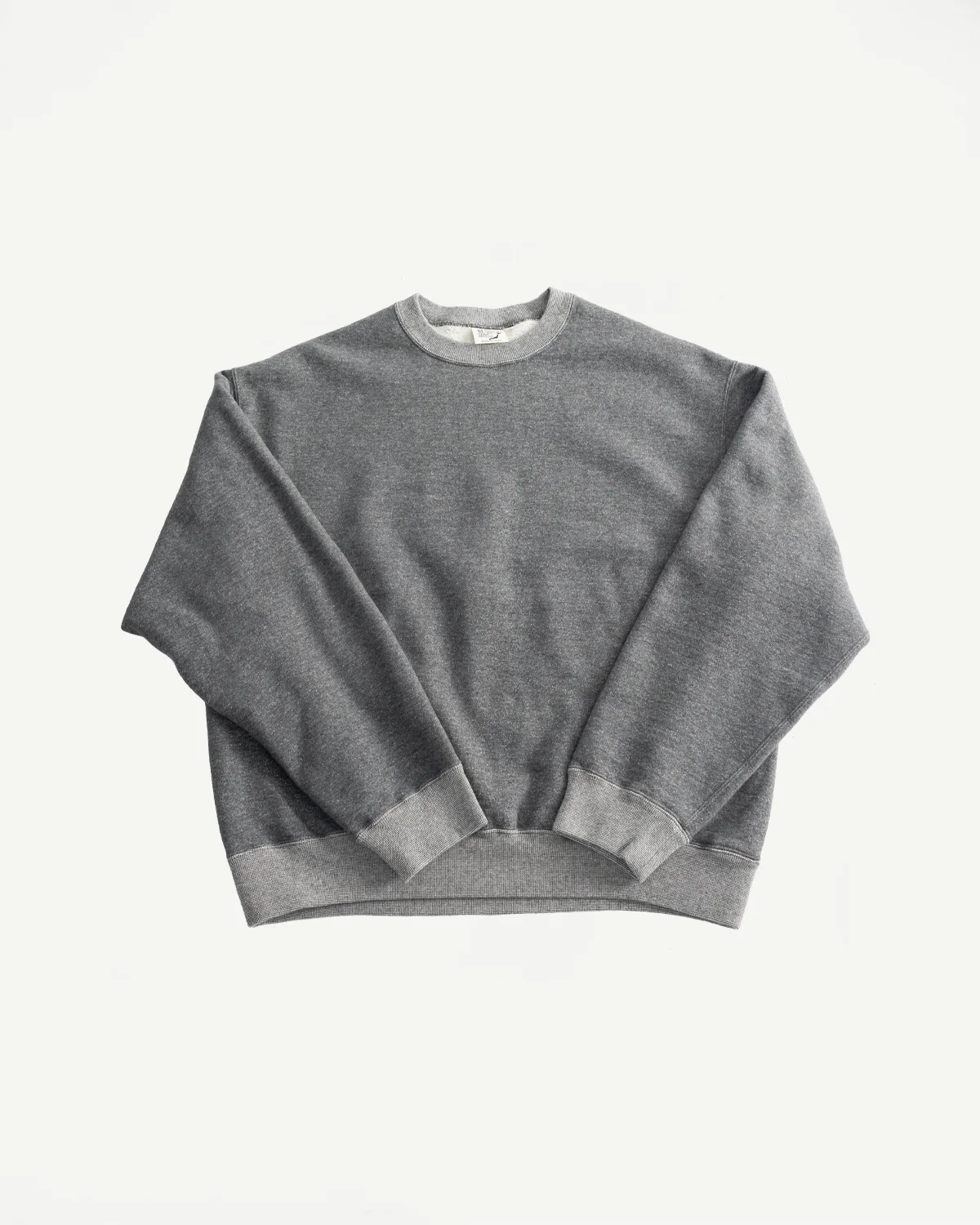 01-0041-60K - Relaxed Fit Densely Knit Sweatshirt - Charcoal Gray