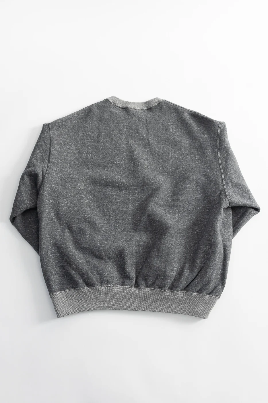 01-0041-60K - Relaxed Fit Densely Knit Sweatshirt - Charcoal Gray - Image 4