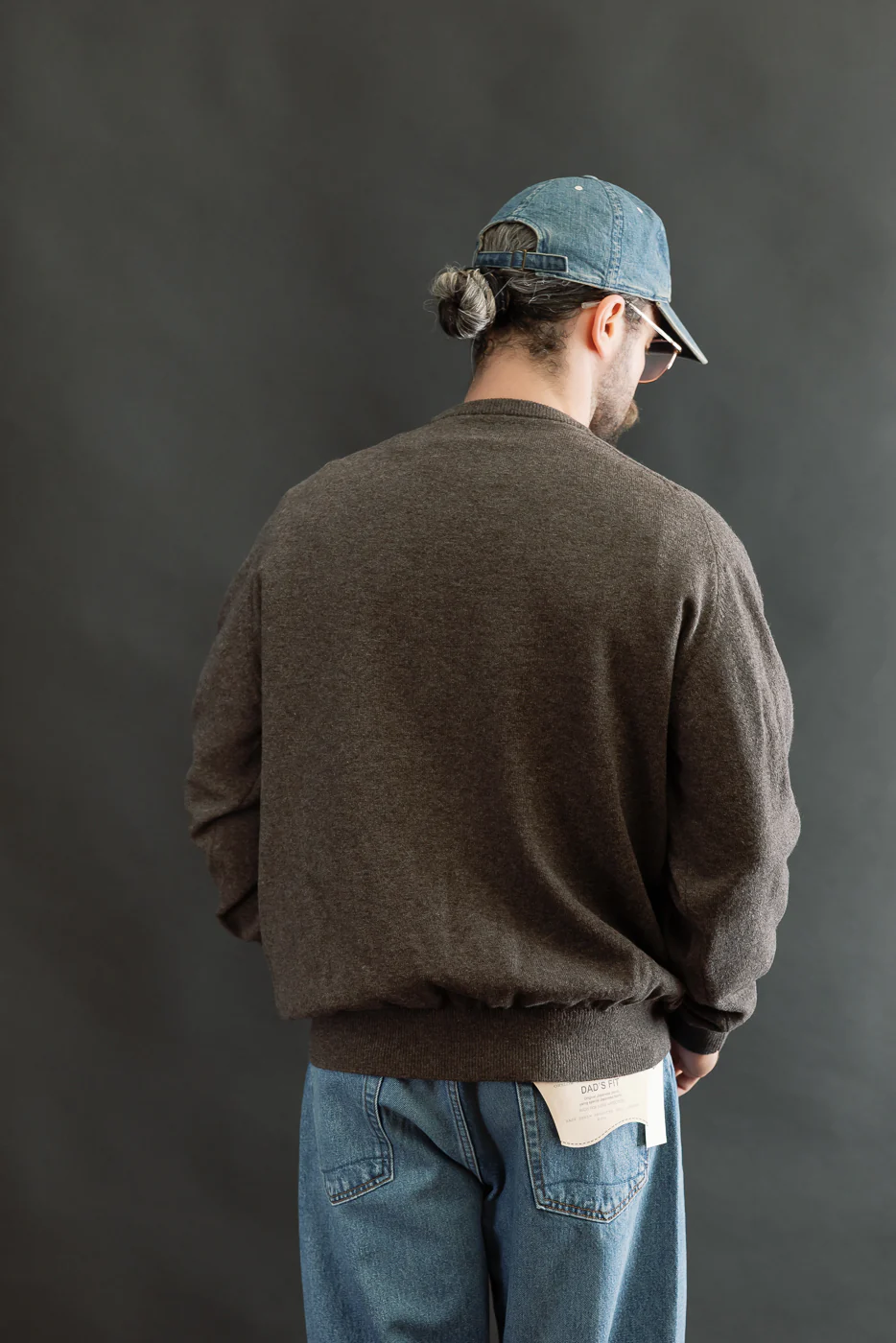 01-0050-53 - Simple Wool Crewneck Sweater - Brown - Image 11