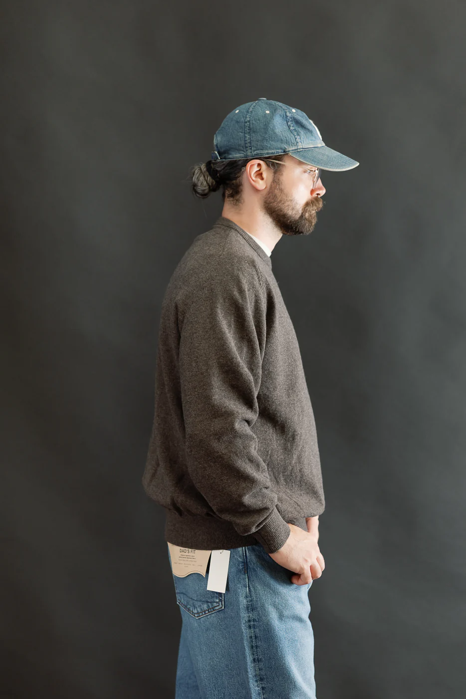 01-0050-53 - Simple Wool Crewneck Sweater - Brown - Image 12