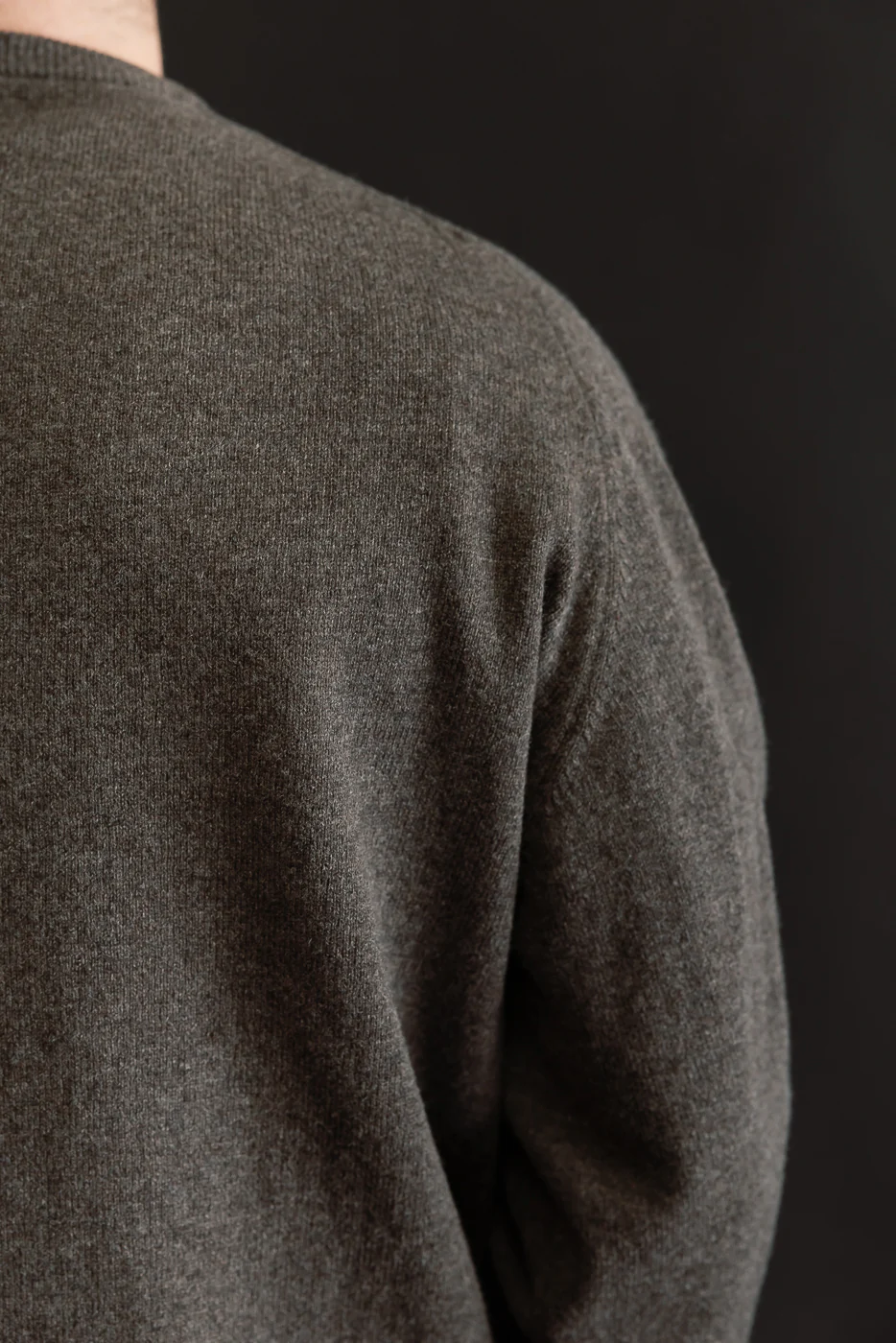 01-0050-53 - Simple Wool Crewneck Sweater - Brown - Image 17