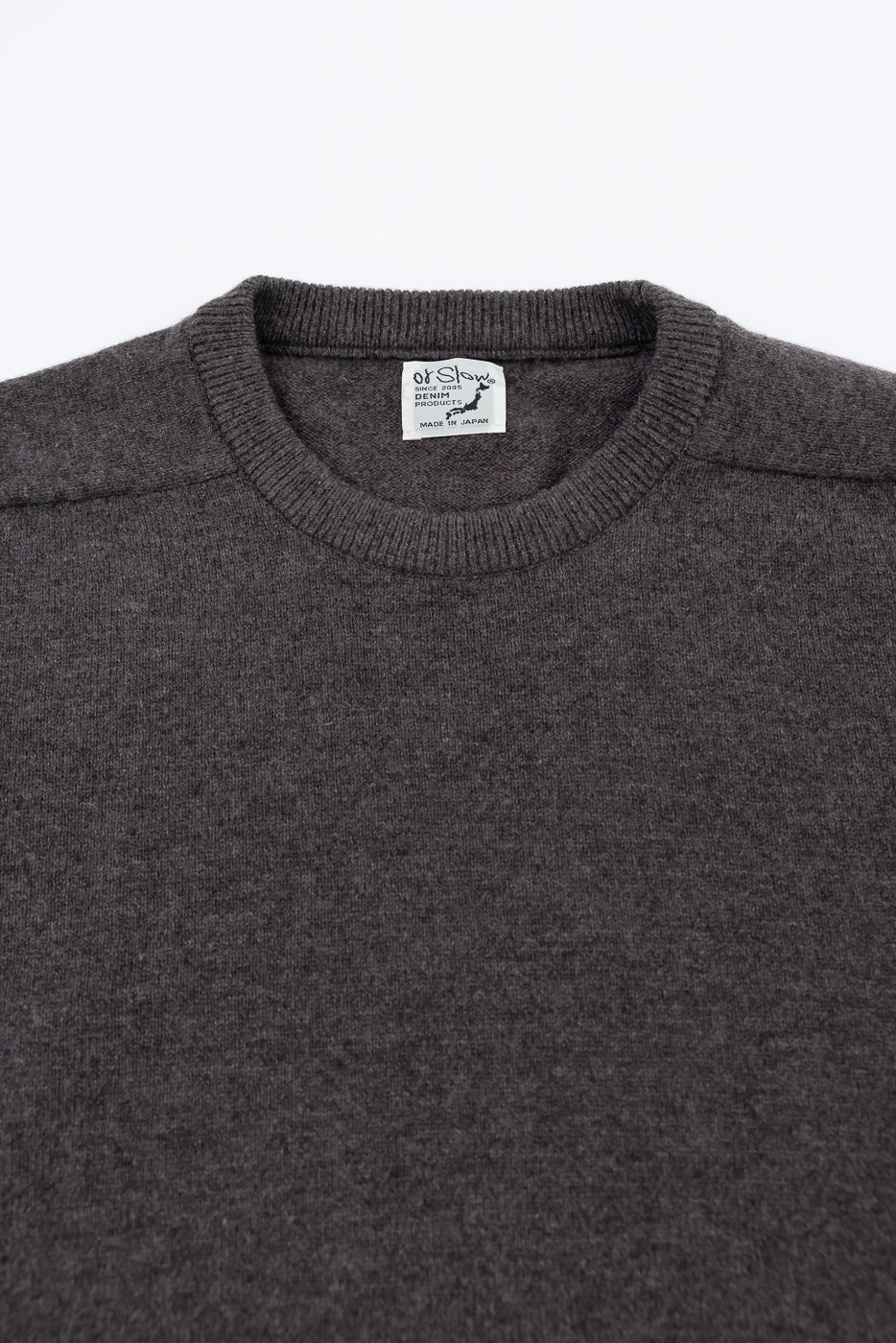 01-0050-53 - Simple Wool Crewneck Sweater - Brown - Image 2