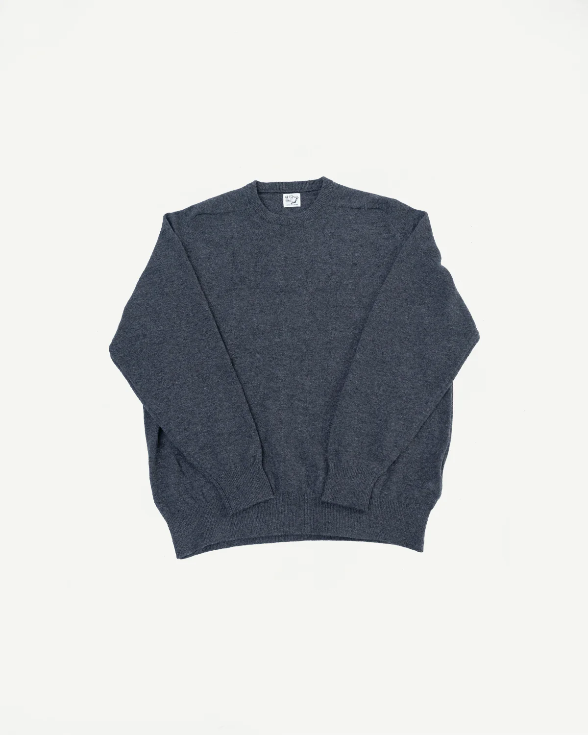 01-0050-60 - Simple Wool Crewneck Sweater - Charcoal Gray