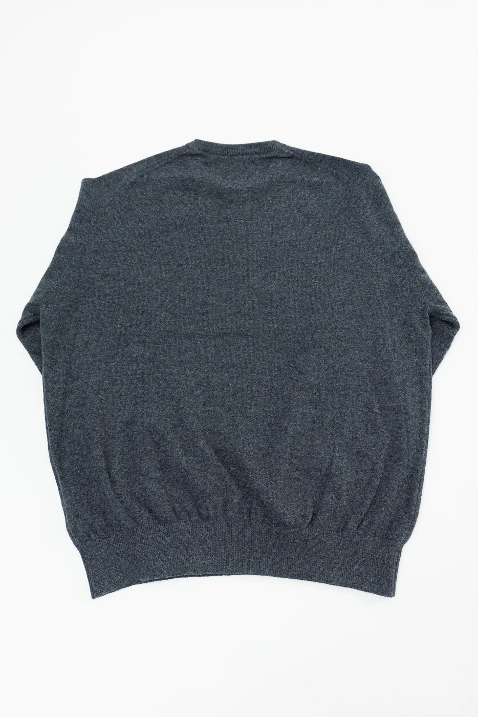 01-0050-60 - Simple Wool Crewneck Sweater - Charcoal Gray - Image 4