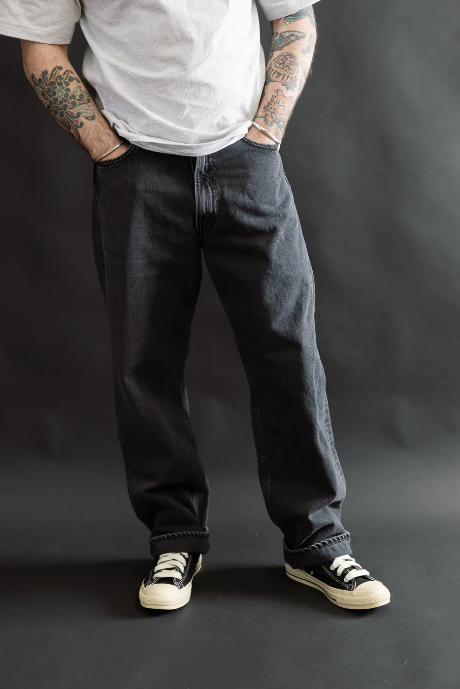 01-1010W-D61S - 101 Dad’s Fit Denim - 90s Black Stone - Image 10
