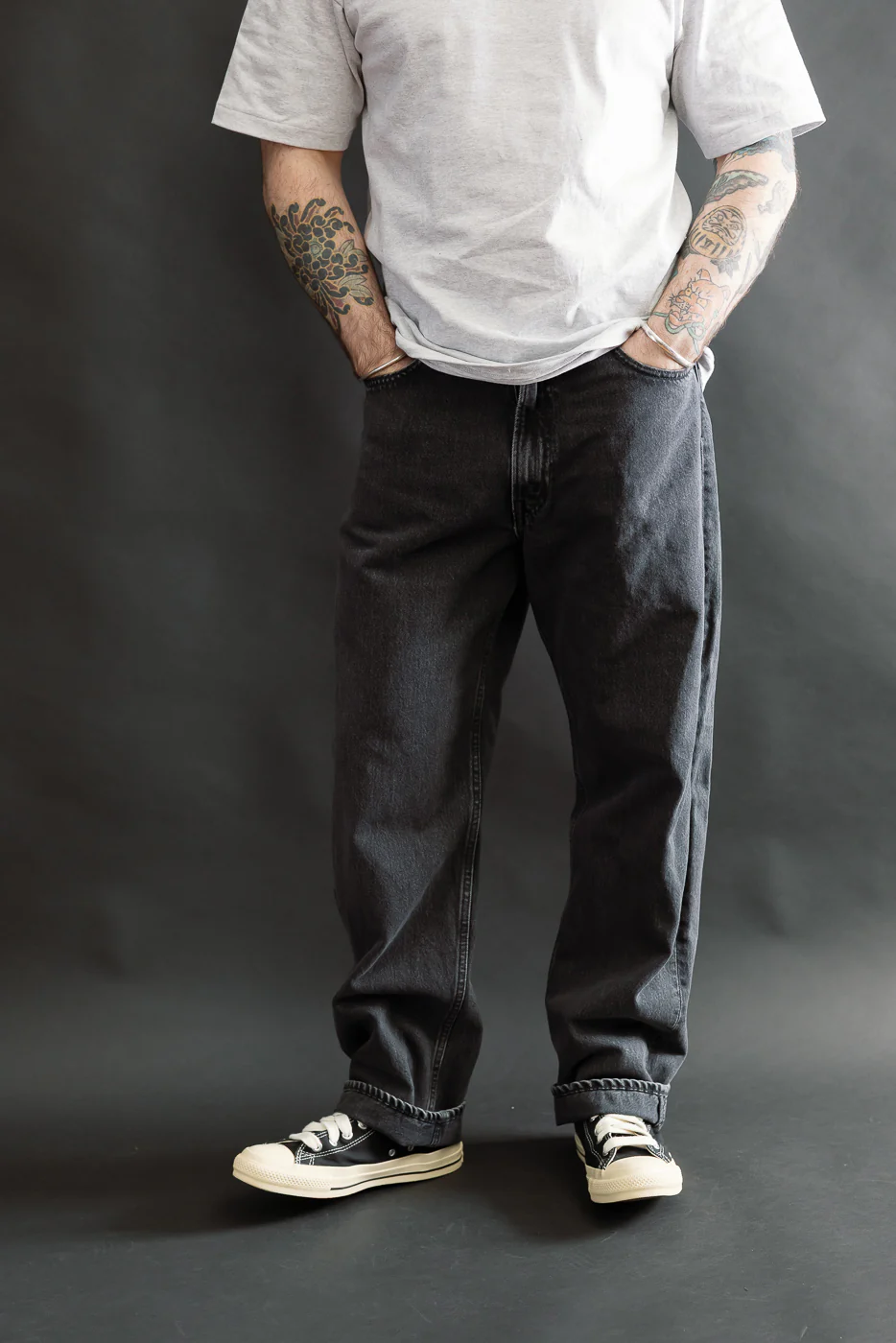 01-1010W-D61S - 101 Dad’s Fit Denim - 90s Black Stone - Image 14