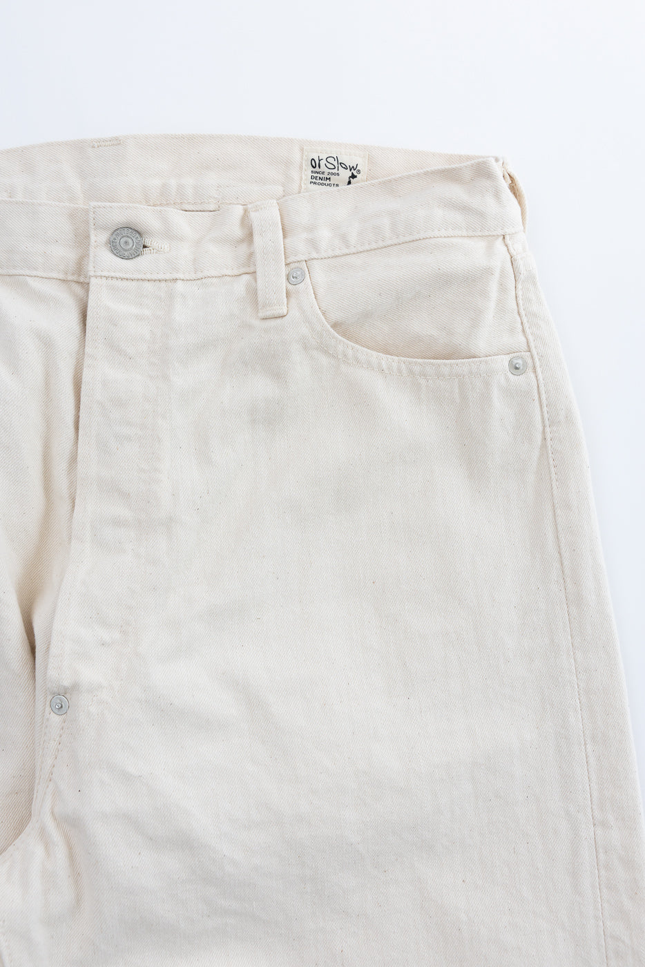 01-1011-66 - Grand Dad's Fit Kinari Selvedge - Ecru - Image 2