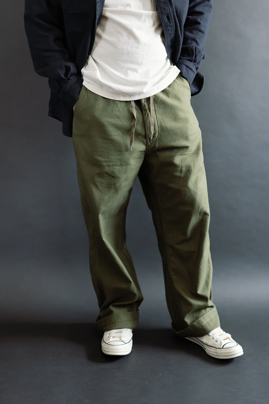 01-1021-77 - New Yorker Pants Wide Fit - Dark Olive - Image 13
