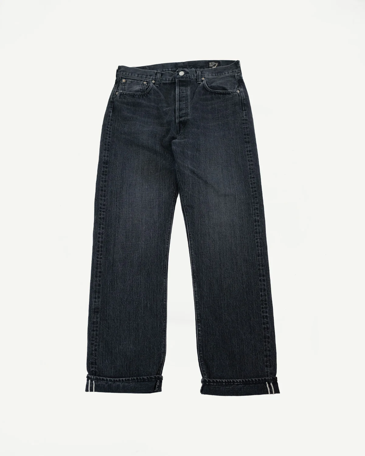 01-1050W-D61S - 105 - Standard Fit Selvedge Denim - Black Stone