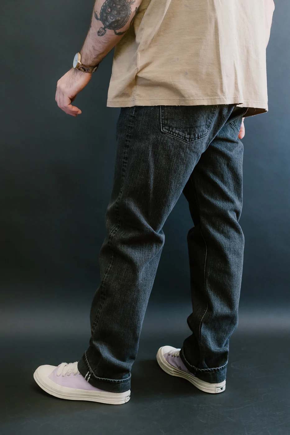 01-1050W-D61S - 105 - Standard Fit Selvedge Denim - Black Stone - Image 16
