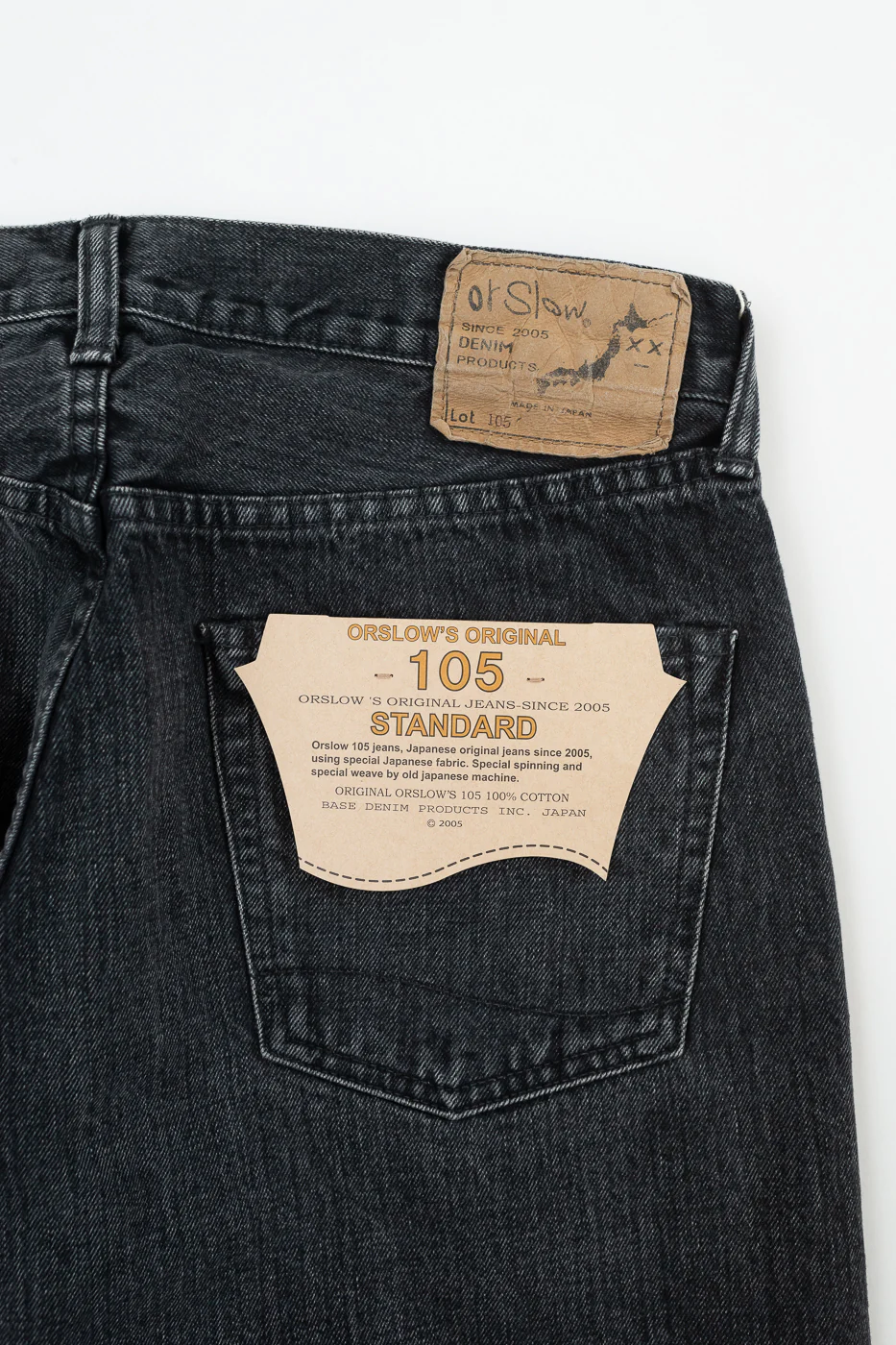 01-1050W-D61S - 105 - Standard Fit Selvedge Denim - Black Stone - Image 2