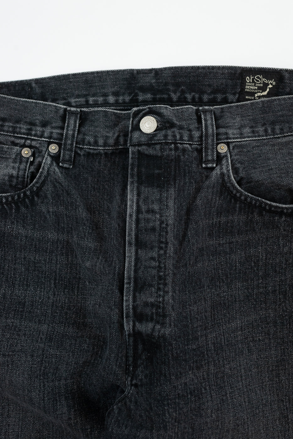 01-1050W-D61S - 105 - Standard Fit Selvedge Denim - Black Stone - Image 3