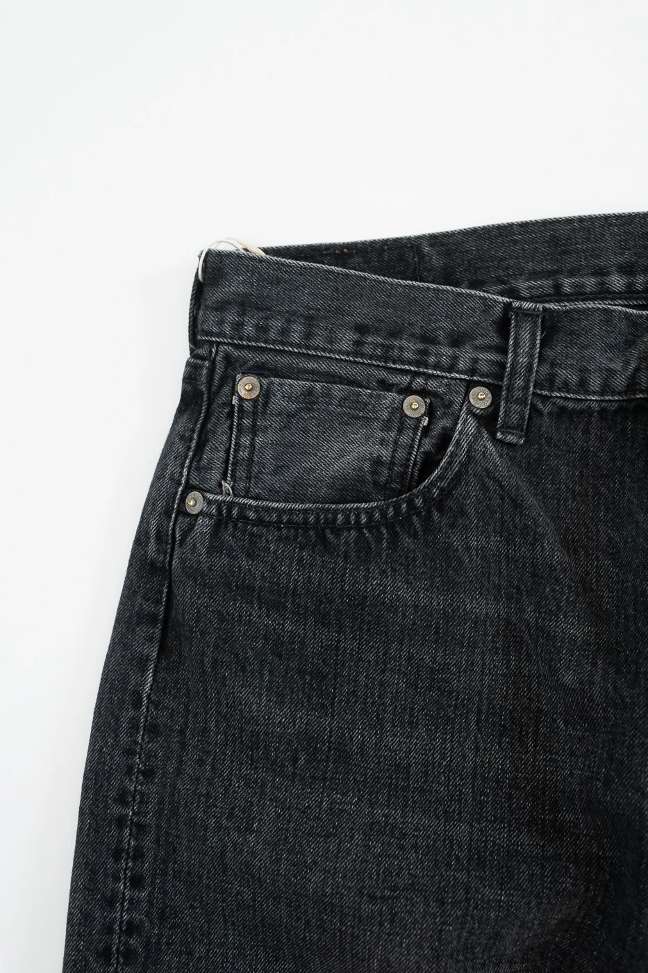 01-1050W-D61S - 105 - Standard Fit Selvedge Denim - Black Stone - Image 4