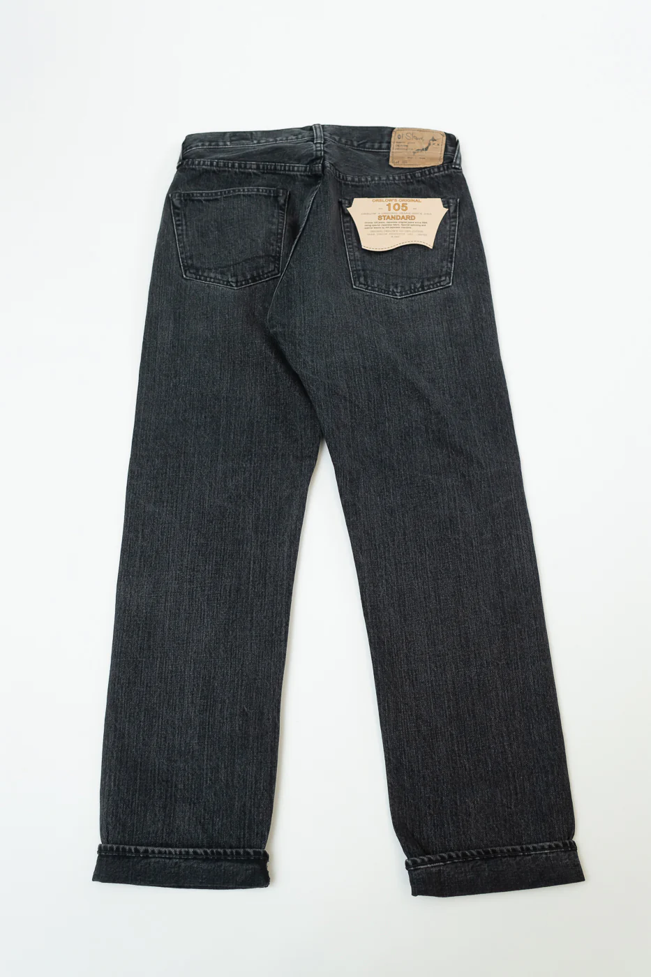 01-1050W-D61S - 105 - Standard Fit Selvedge Denim - Black Stone - Image 6