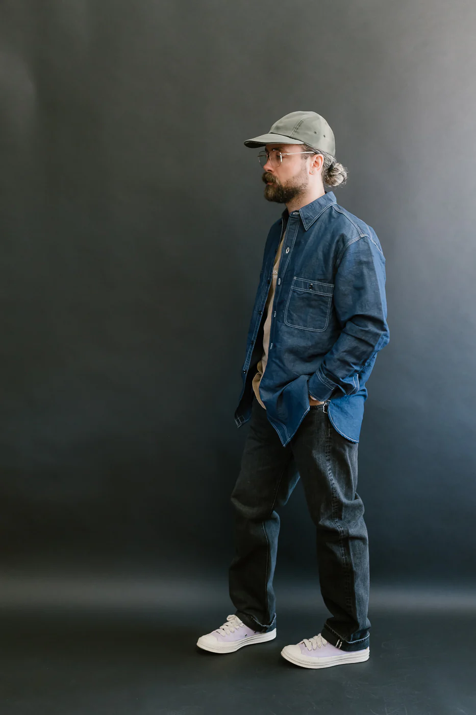 01-1050W-D61S - 105 - Standard Fit Selvedge Denim - Black Stone - Image 8