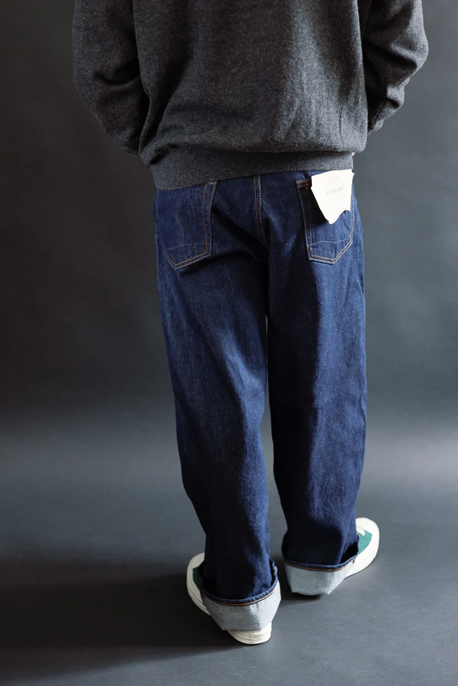 01-1100W-81 - 100 Super Dad's Fit Denim Jeans - One Wash - Image 10