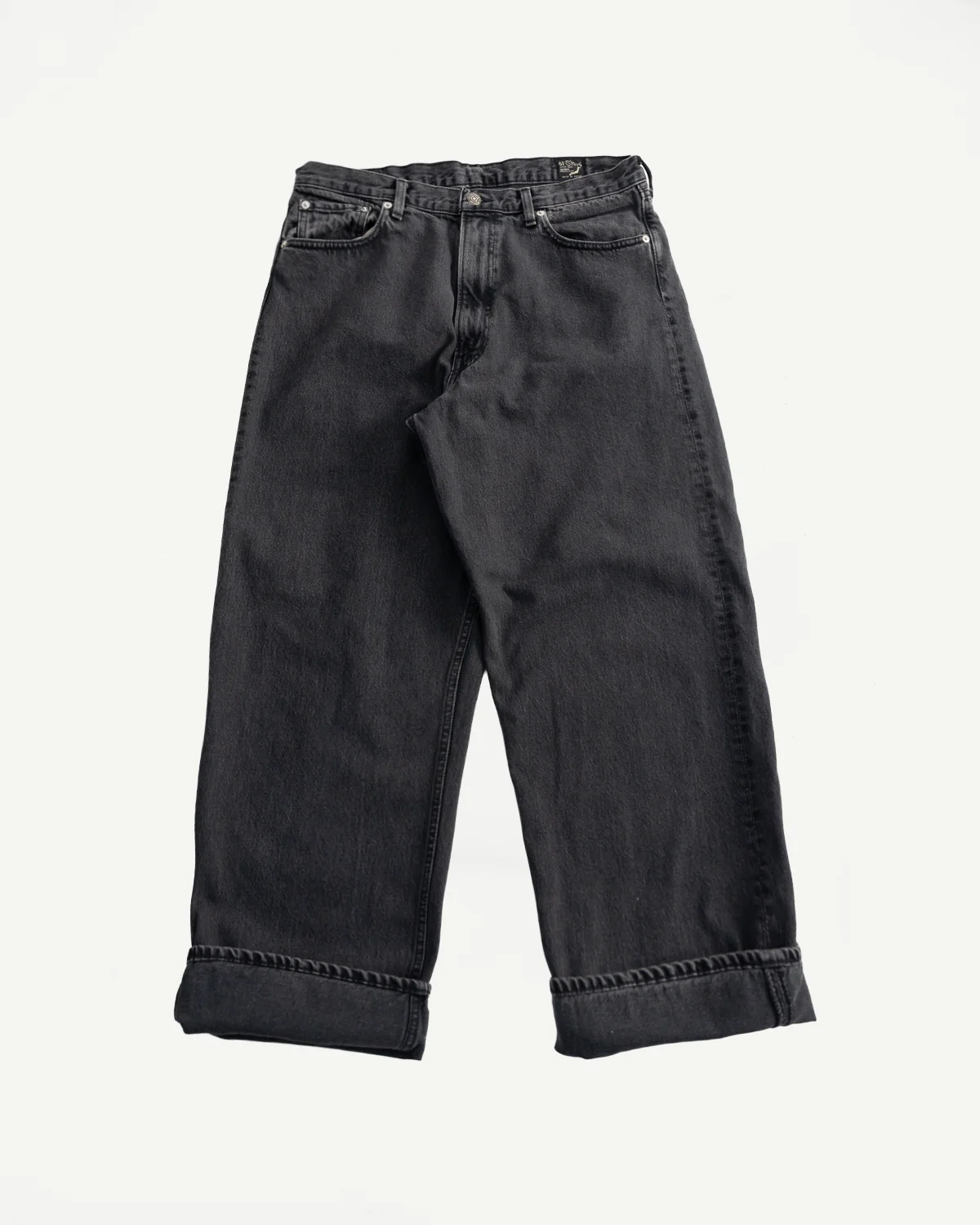 01-1100W-D61SK - 100 Super Dad's Fit Denim Jeans - Black Denim Stone