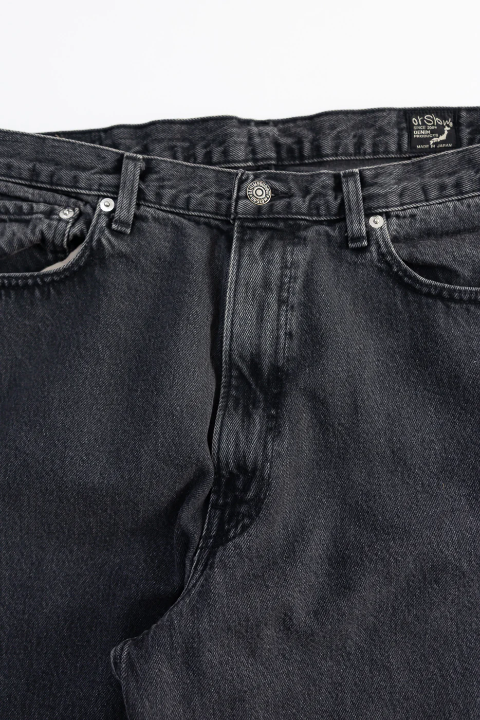 01-1100W-D61SK - 100 Super Dad's Fit Denim Jeans - Black Denim Stone - Image 3