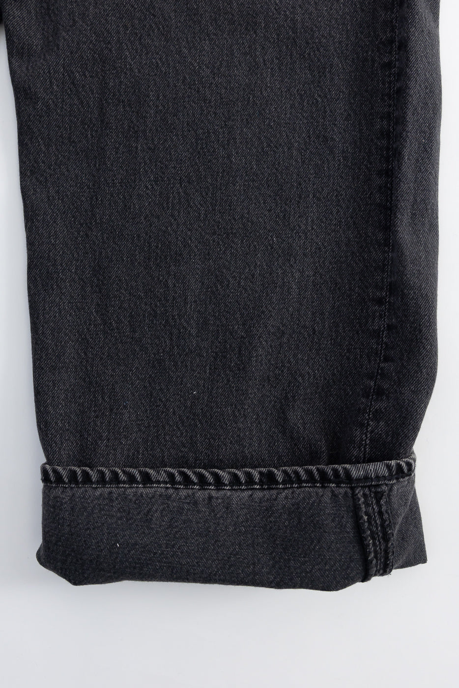01-1100W-D61SK - 100 Super Dad's Fit Denim Jeans - Black Denim Stone - Image 5