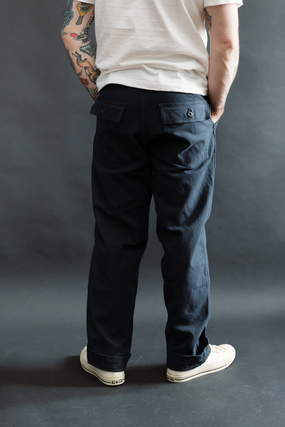 01-5002-02K - Fatigue Pants Brushed Flannel Standard Fit - Dark Navy - Image 12