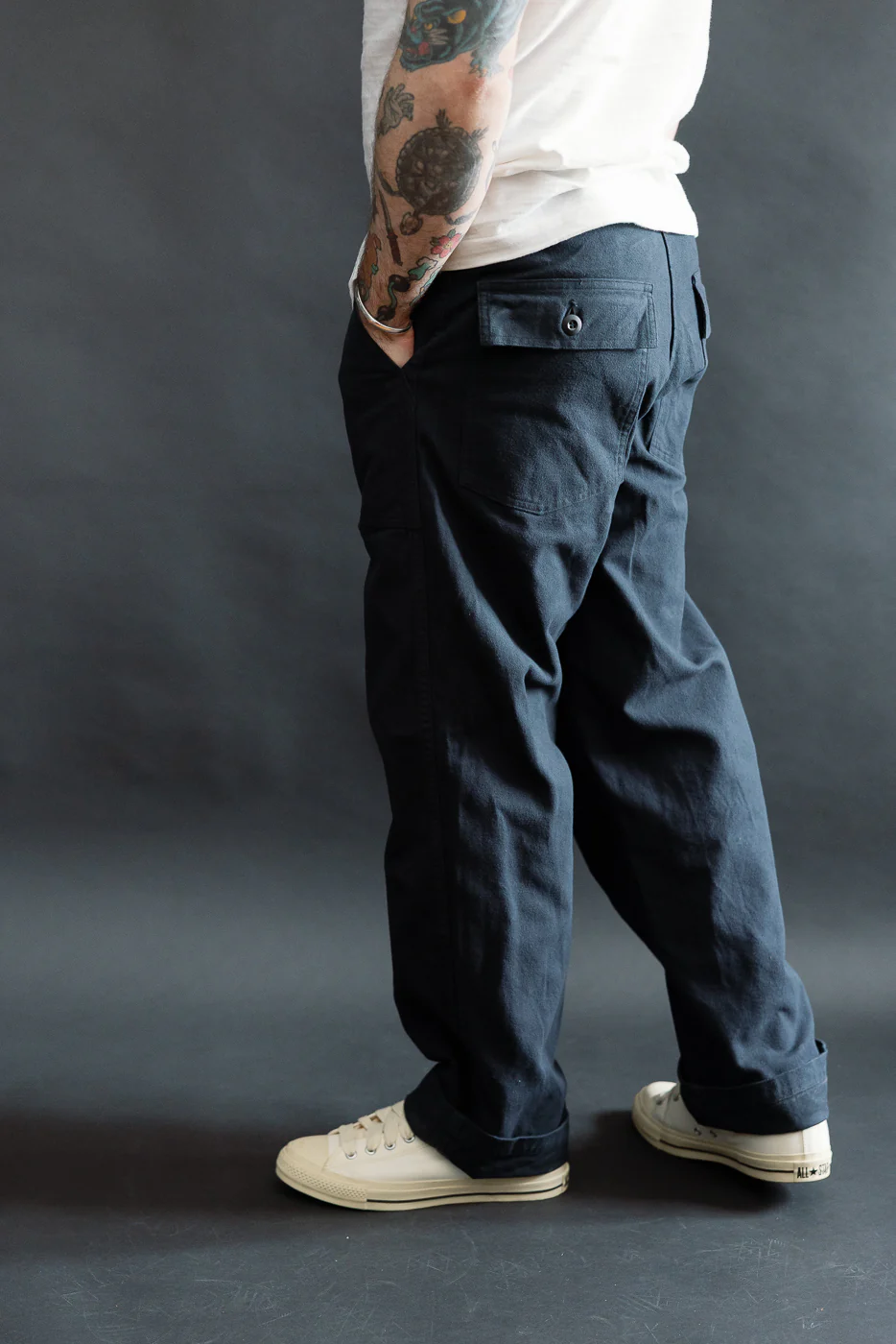 01-5002-02K - Fatigue Pants Brushed Flannel Standard Fit - Dark Navy - Image 13