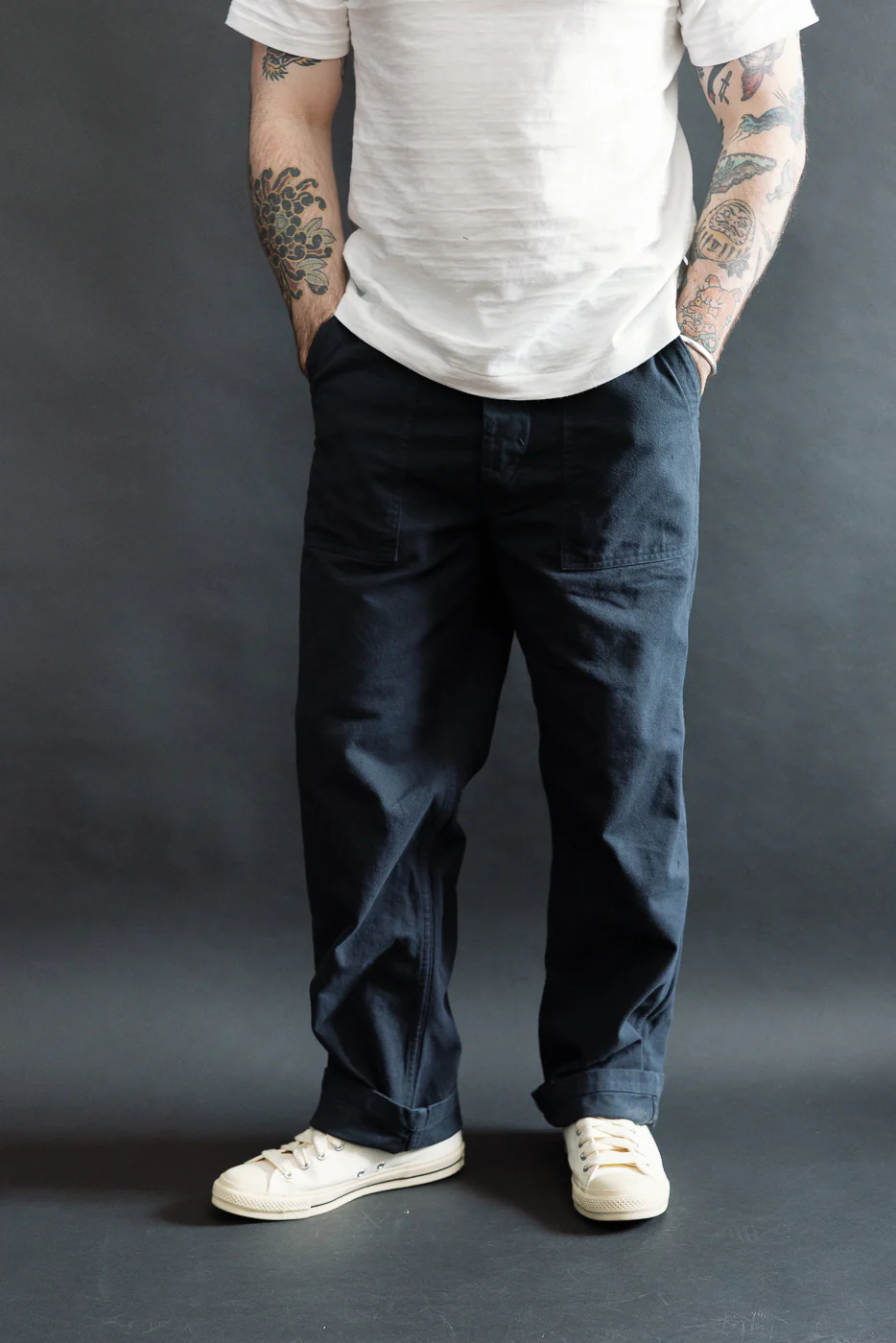 01-5002-02K - Fatigue Pants Brushed Flannel Standard Fit - Dark Navy - Image 14