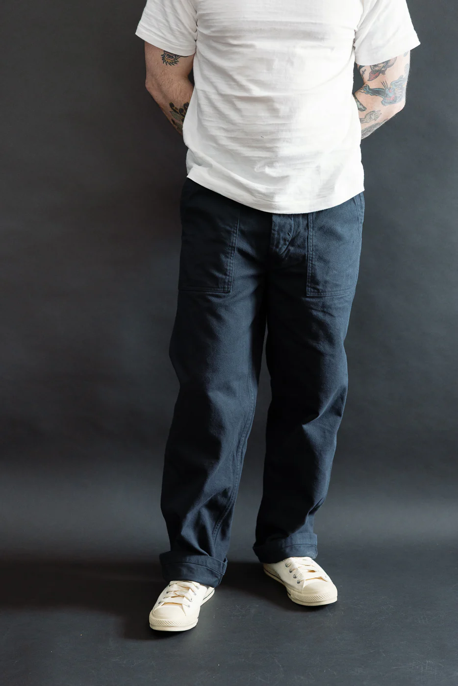 01-5002-02K - Fatigue Pants Brushed Flannel Standard Fit - Dark Navy - Image 15