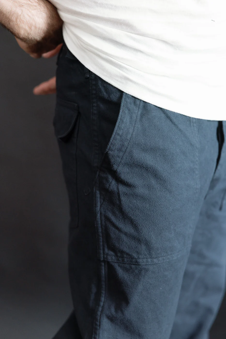 01-5002-02K - Fatigue Pants Brushed Flannel Standard Fit - Dark Navy - Image 17