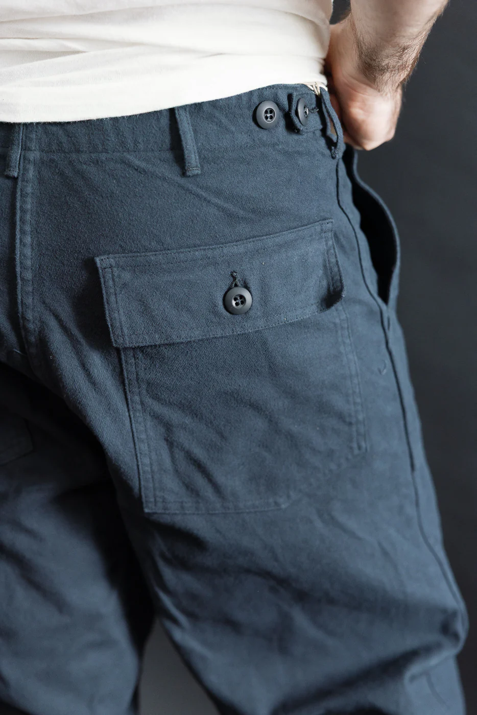 01-5002-02K - Fatigue Pants Brushed Flannel Standard Fit - Dark Navy - Image 18
