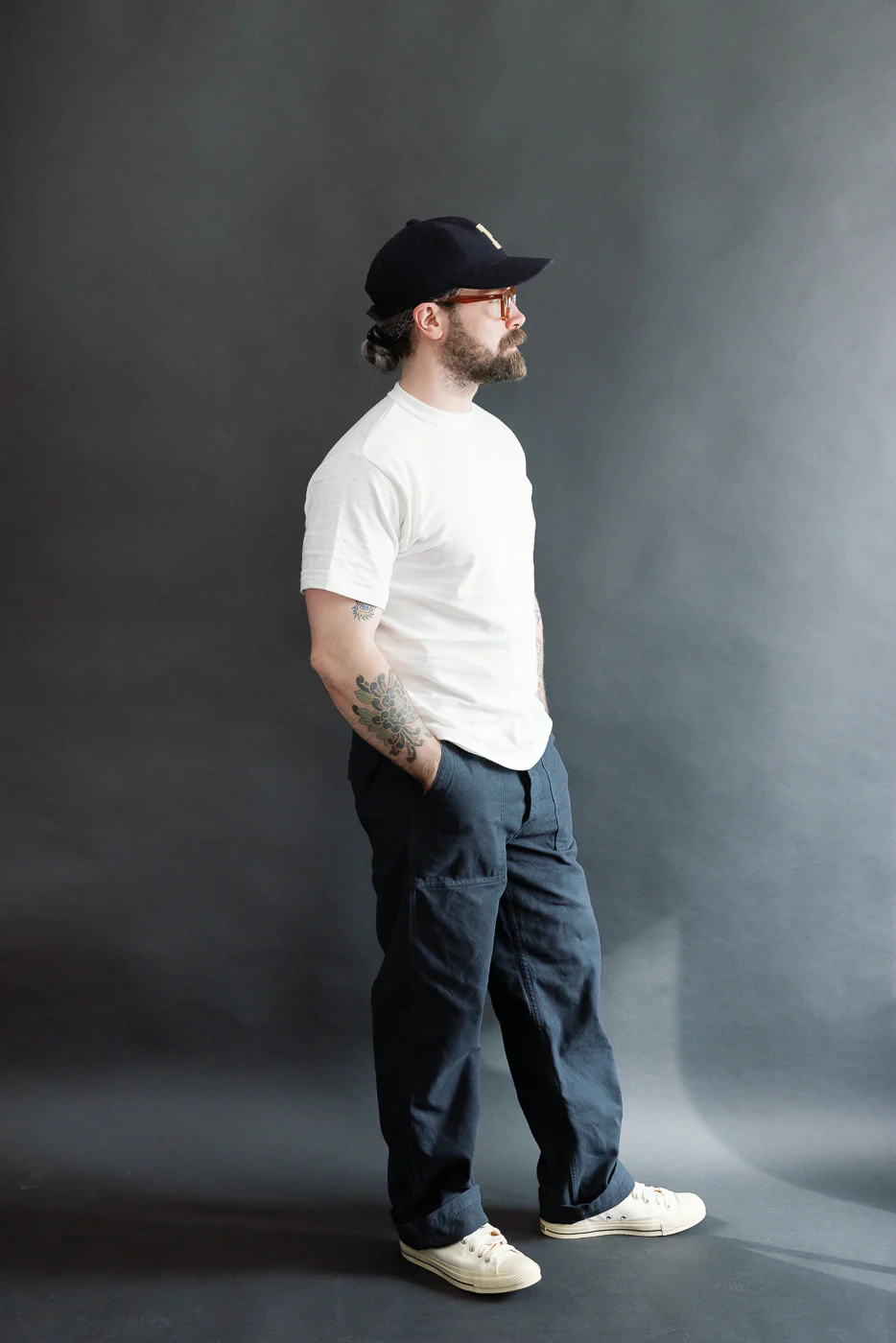 01-5002-02K - Fatigue Pants Brushed Flannel Standard Fit - Dark Navy - Image 8