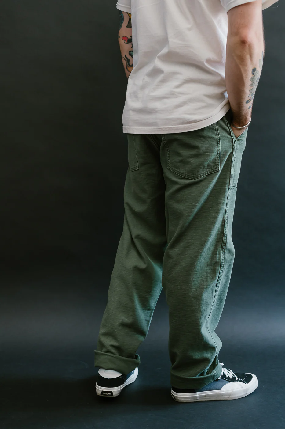 01-5002-216 - Fatigue Pants Reverse Sateen - Standard Fit - Vintage Washed Olive - Image 12