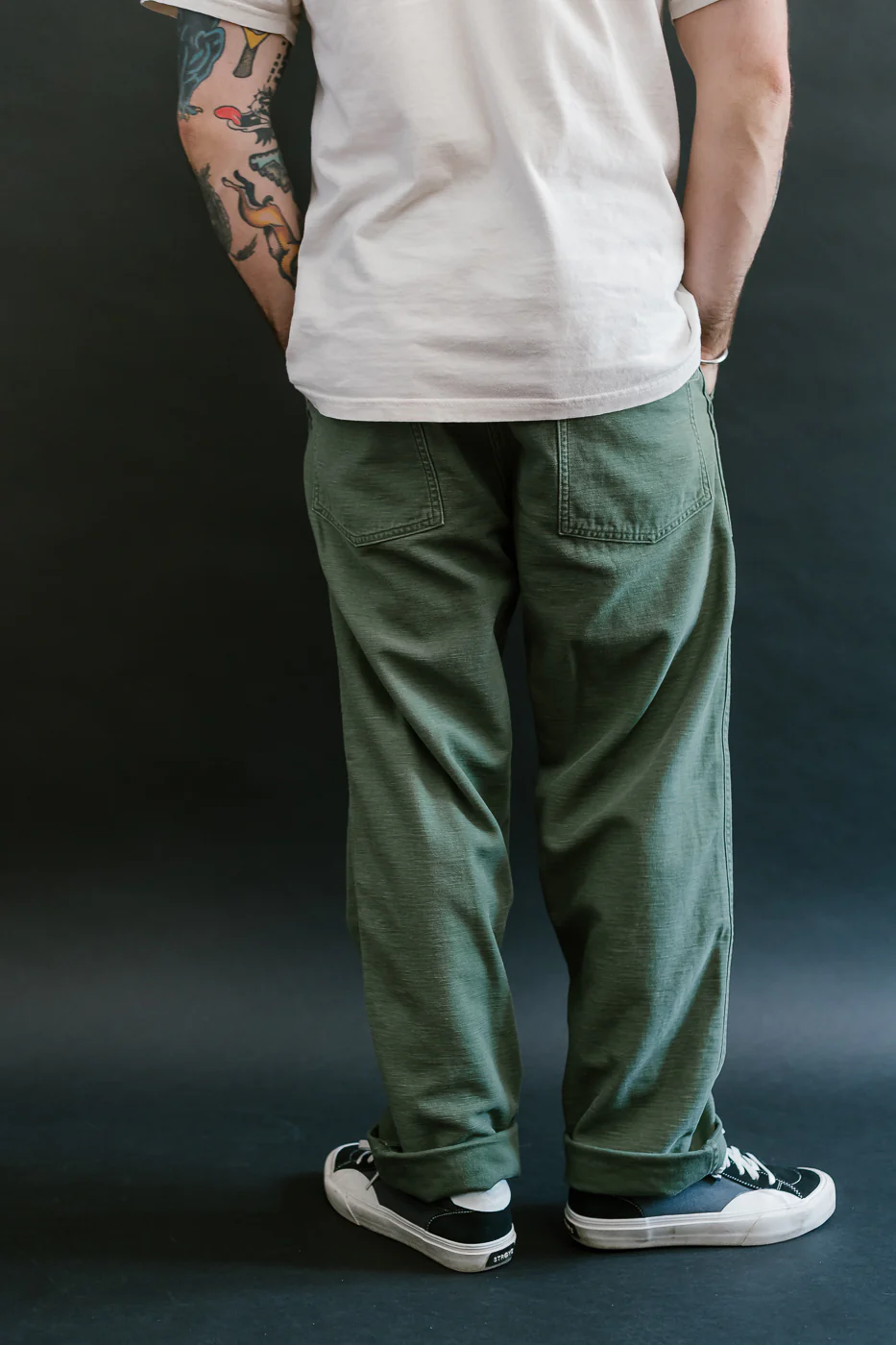 01-5002-216 - Fatigue Pants Reverse Sateen - Standard Fit - Vintage Washed Olive - Image 13