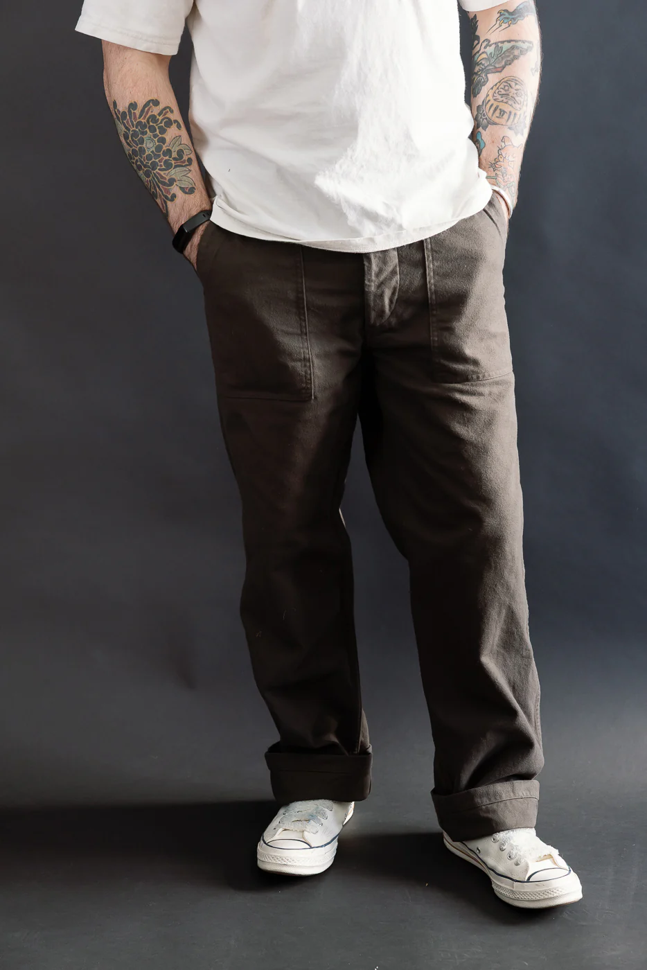 01-5002-52K - Fatigue Pants Brushed Flannel Standard Fit - Coffee Brown - Image 10