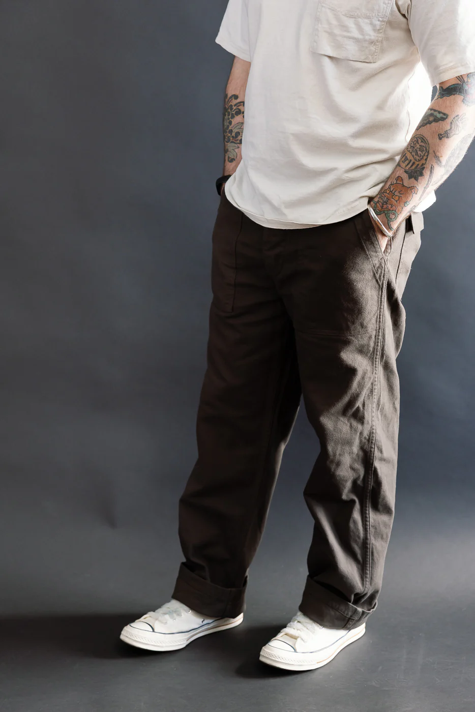 01-5002-52K - Fatigue Pants Brushed Flannel Standard Fit - Coffee Brown - Image 11