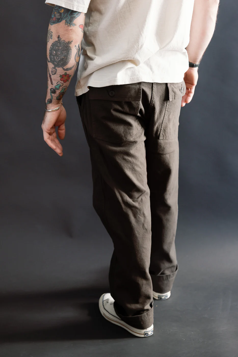 01-5002-52K - Fatigue Pants Brushed Flannel Standard Fit - Coffee Brown - Image 12