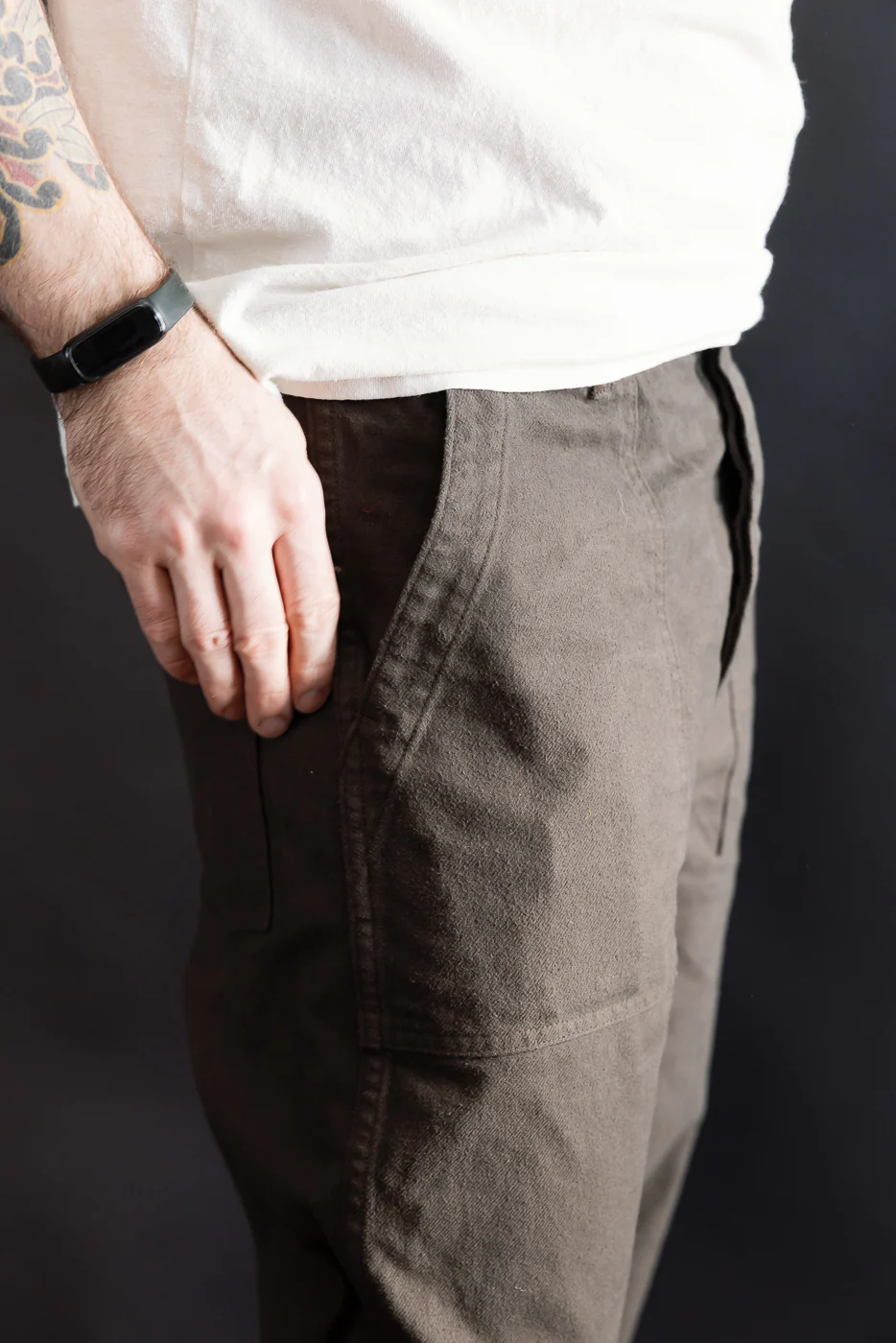 01-5002-52K - Fatigue Pants Brushed Flannel Standard Fit - Coffee Brown - Image 16