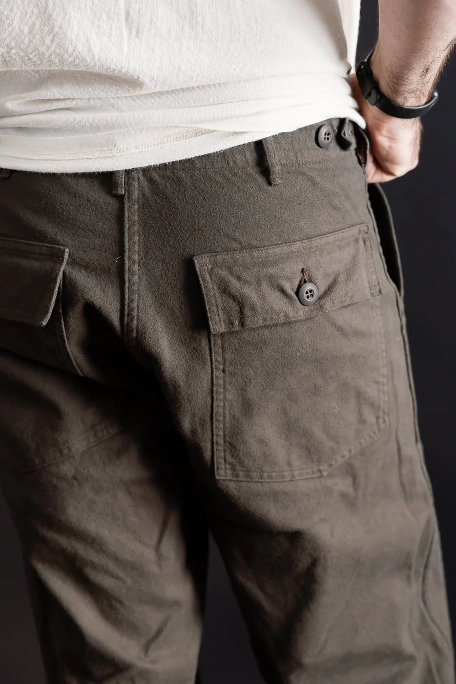 01-5002-52K - Fatigue Pants Brushed Flannel Standard Fit - Coffee Brown - Image 17