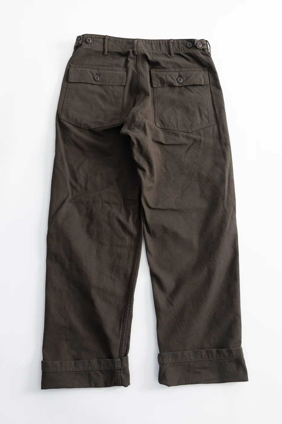 01-5002-52K - Fatigue Pants Brushed Flannel Standard Fit - Coffee Brown - Image 6