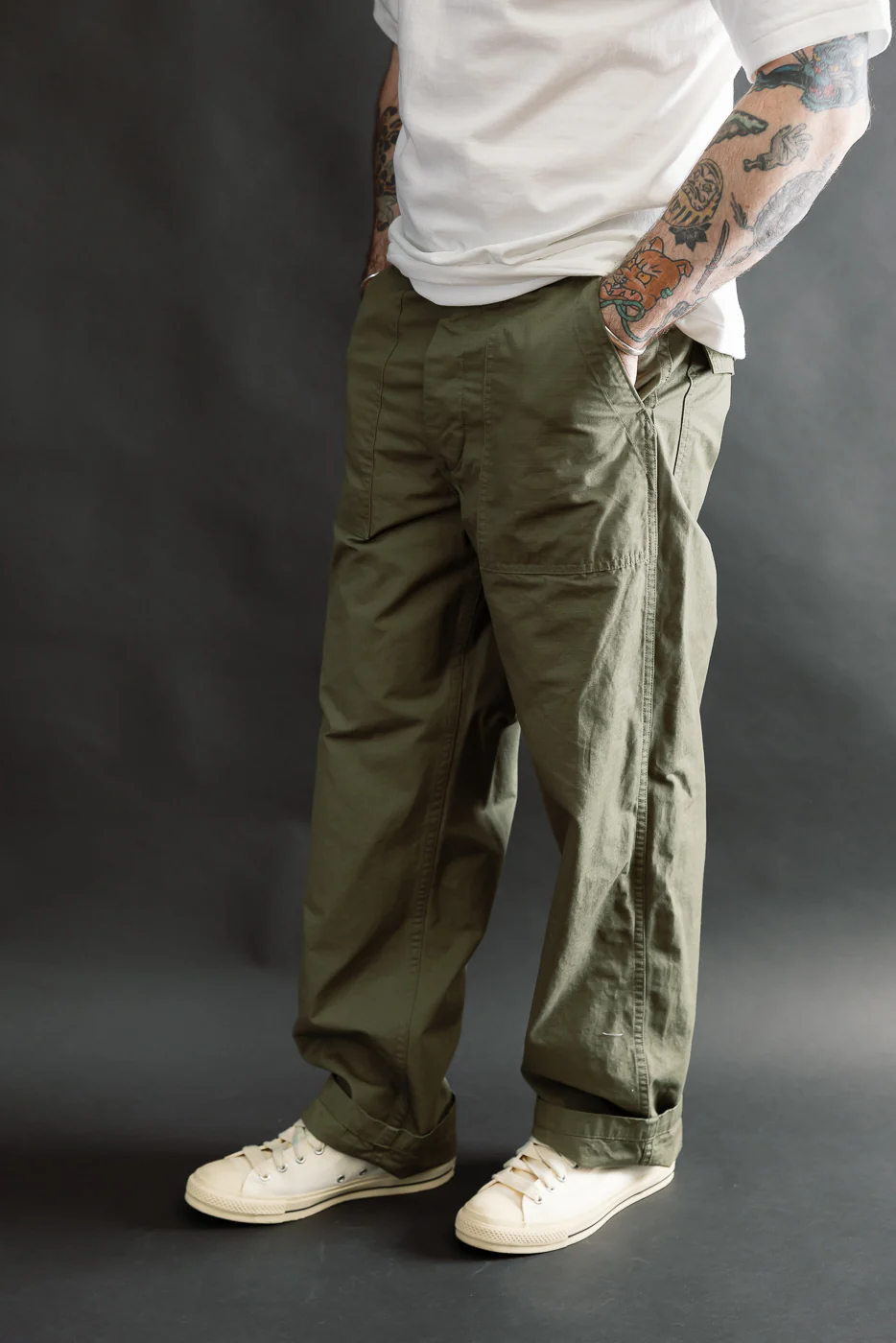 01-5002-76 - Fatigue Pants Ripstop - Standard Fit - Army Green - Image 10