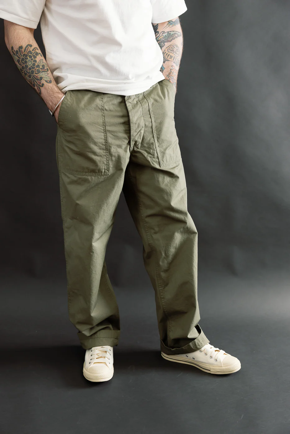 01-5002-76 - Fatigue Pants Ripstop - Standard Fit - Army Green - Image 15