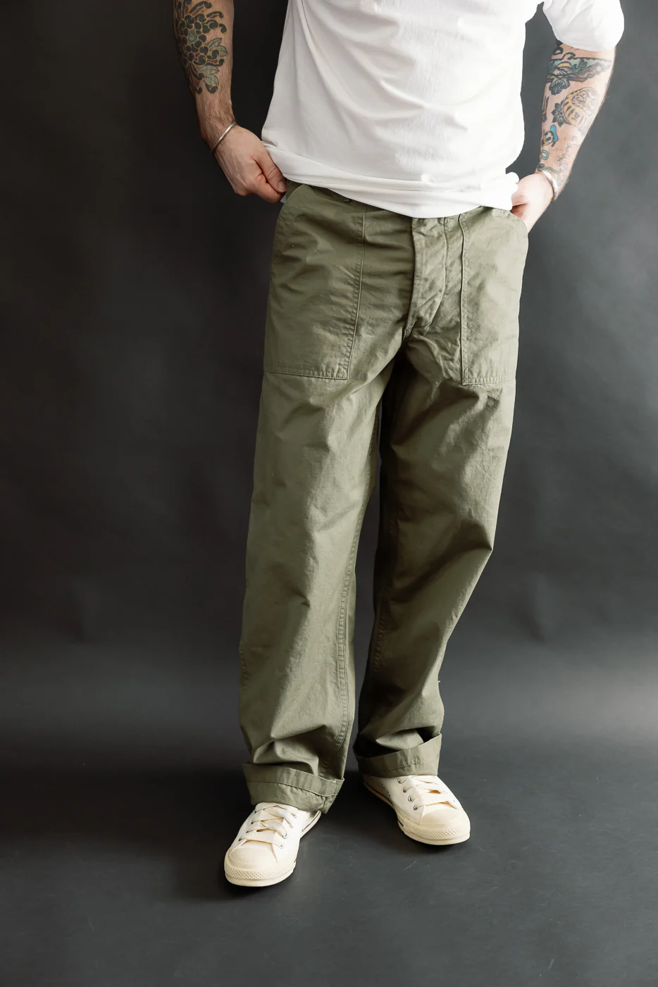 01-5002-76 - Fatigue Pants Ripstop - Standard Fit - Army Green - Image 16