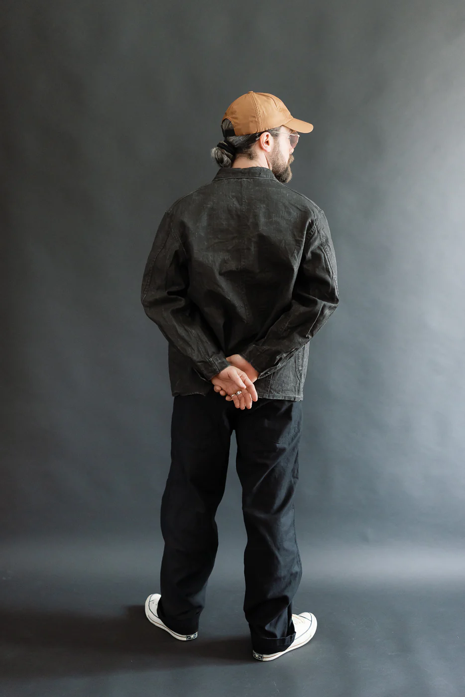 01-5002-J61 - Standard Fit Fatigue Pants Reverse Sateen - Deep Black - Image 8