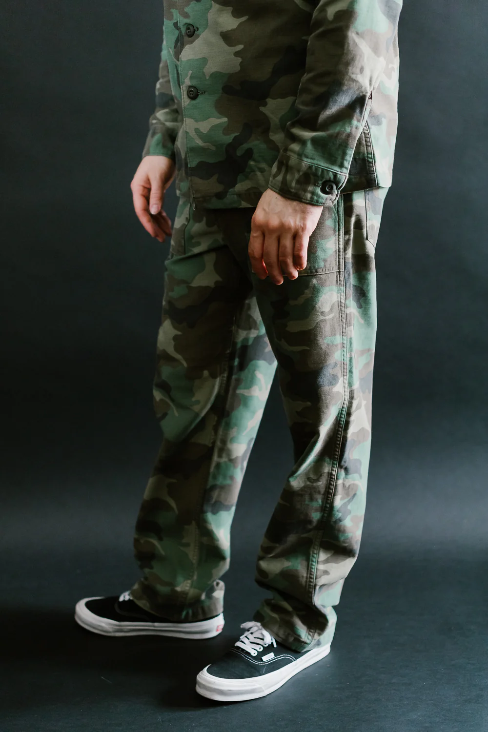01-5002-WLC - Fatigue Pants Reverse Sateen - Standard Fit - Woodland Camo - Image 10