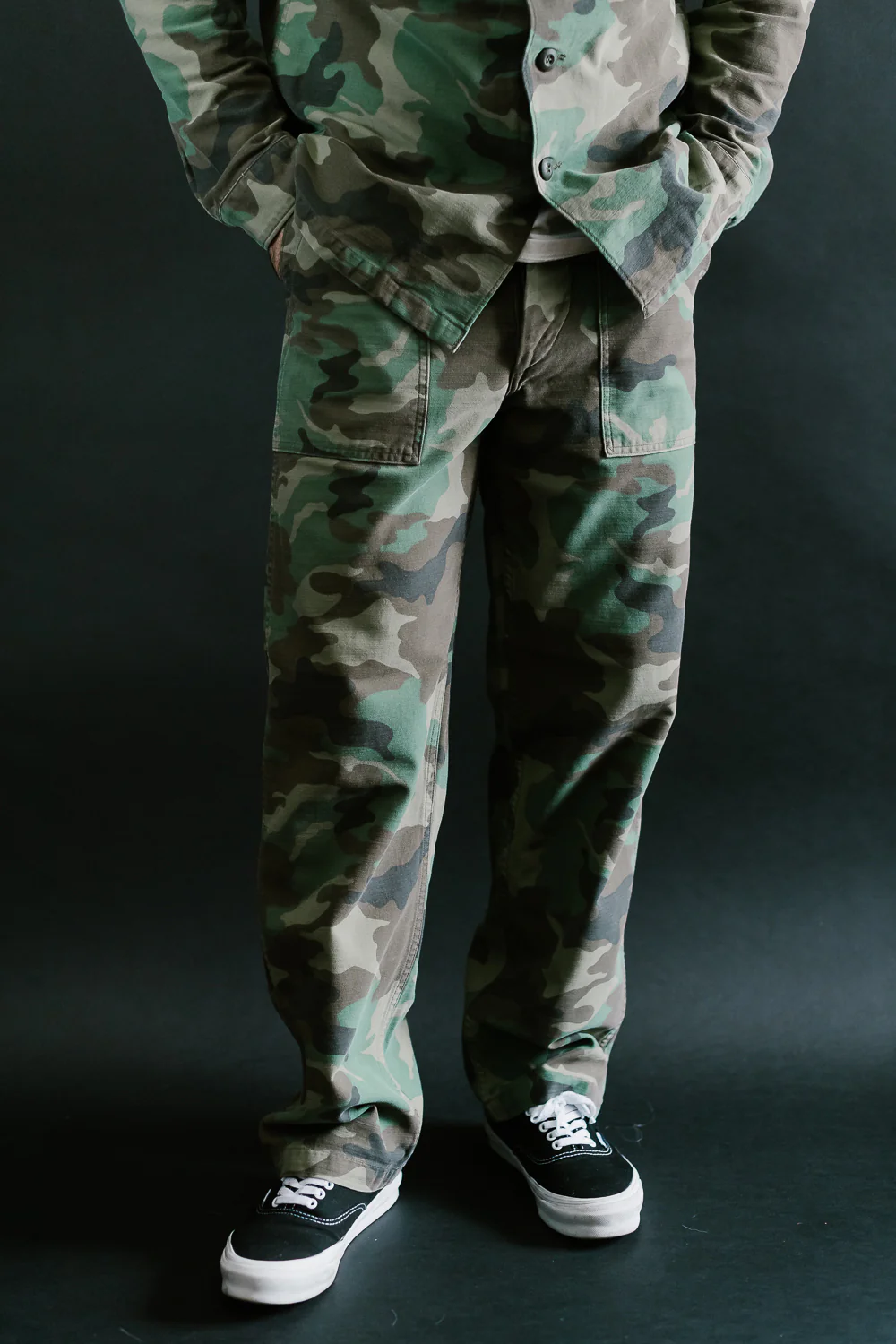 01-5002-WLC - Fatigue Pants Reverse Sateen - Standard Fit - Woodland Camo - Image 13