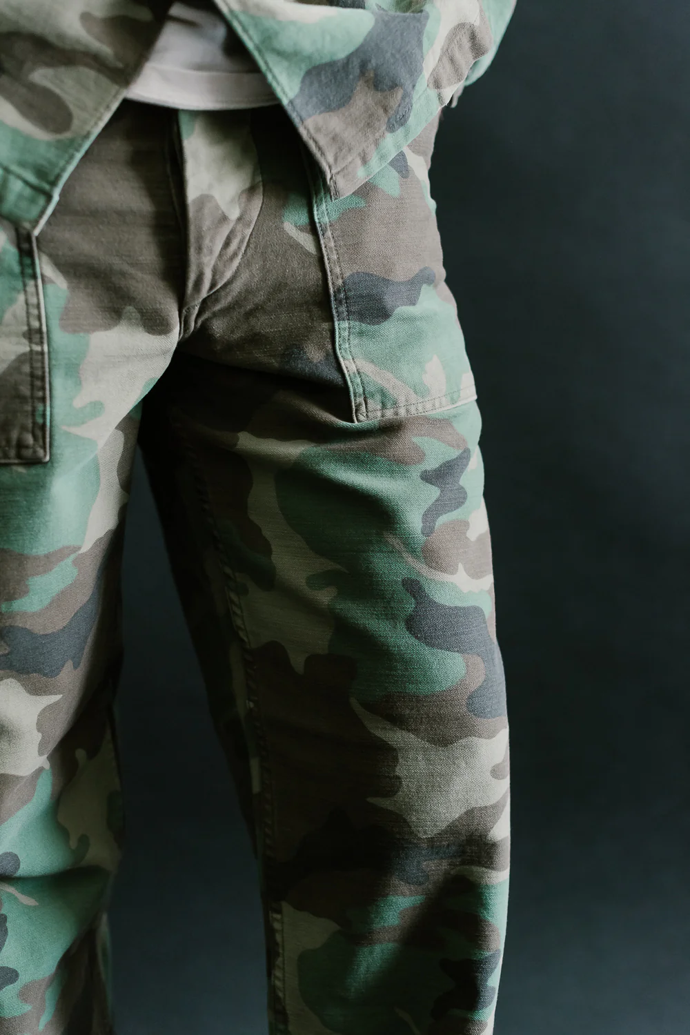 01-5002-WLC - Fatigue Pants Reverse Sateen - Standard Fit - Woodland Camo - Image 15