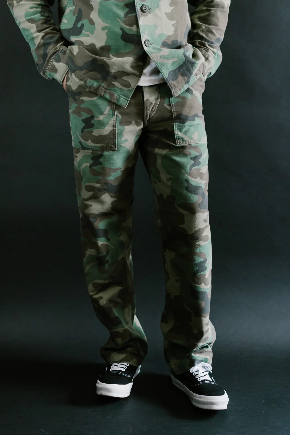 01-5002-WLC - Fatigue Pants Reverse Sateen - Standard Fit - Woodland Camo - Image 7