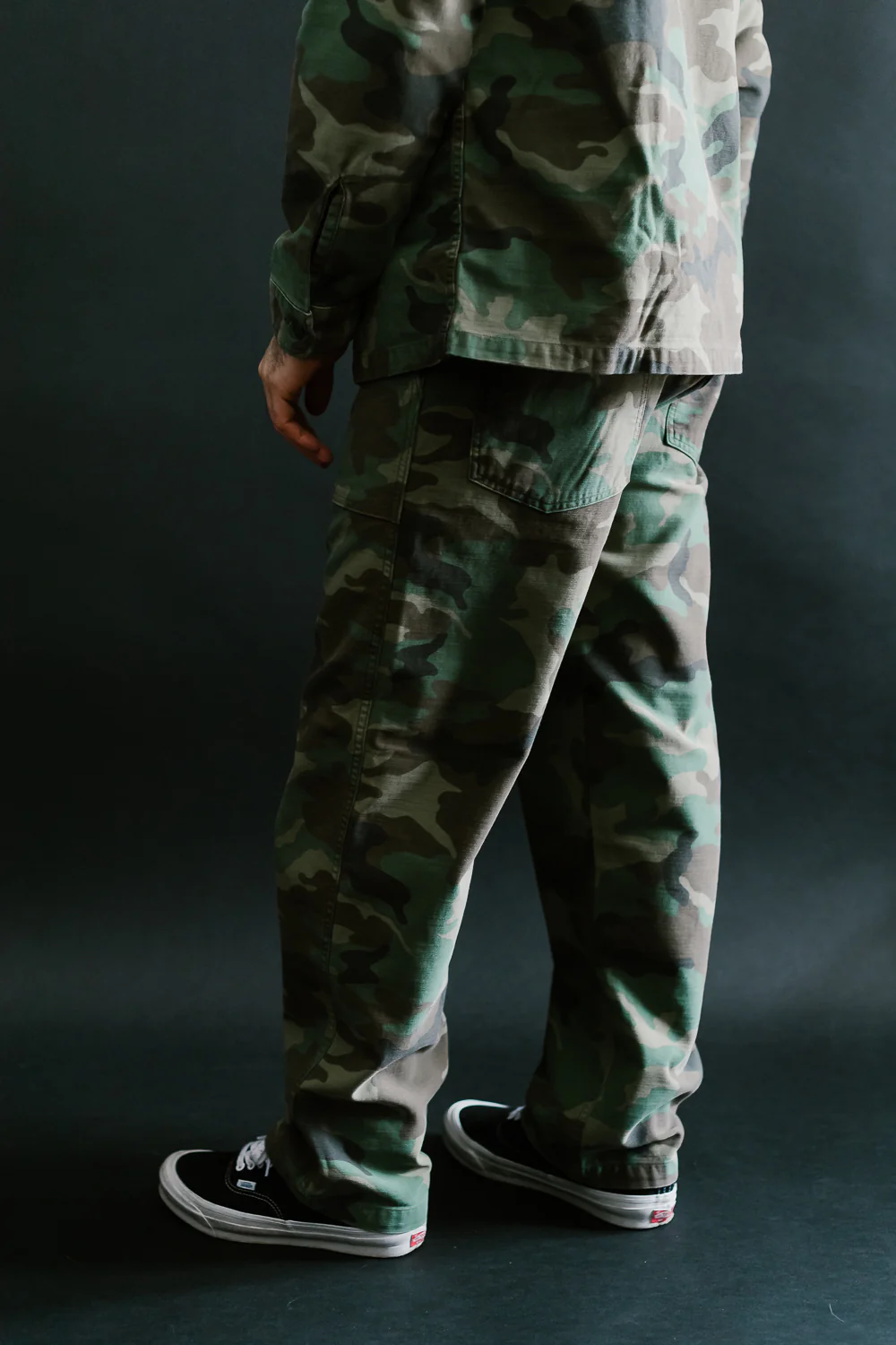 01-5002-WLC - Fatigue Pants Reverse Sateen - Standard Fit - Woodland Camo - Image 8