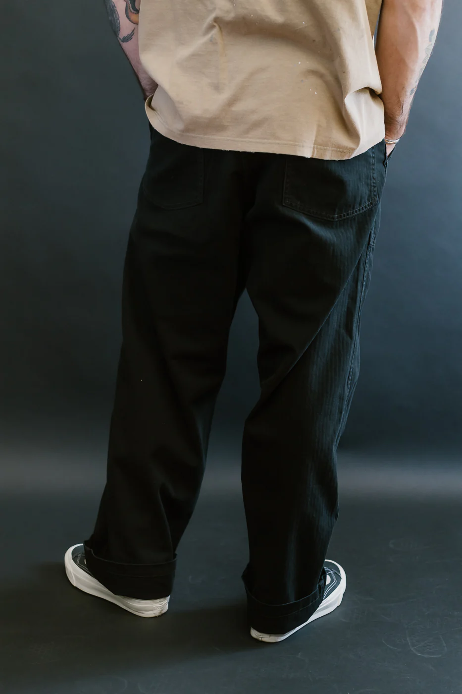 01-5103-61 - Herringbone Summer Fatigue Pants - Black - Image 13