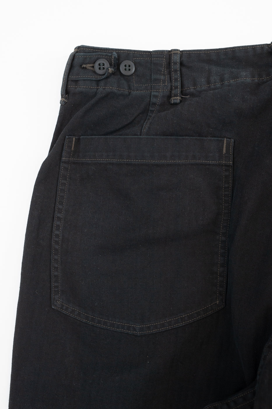 01-5103-61 - Herringbone Summer Fatigue Pants - Black - Image 2