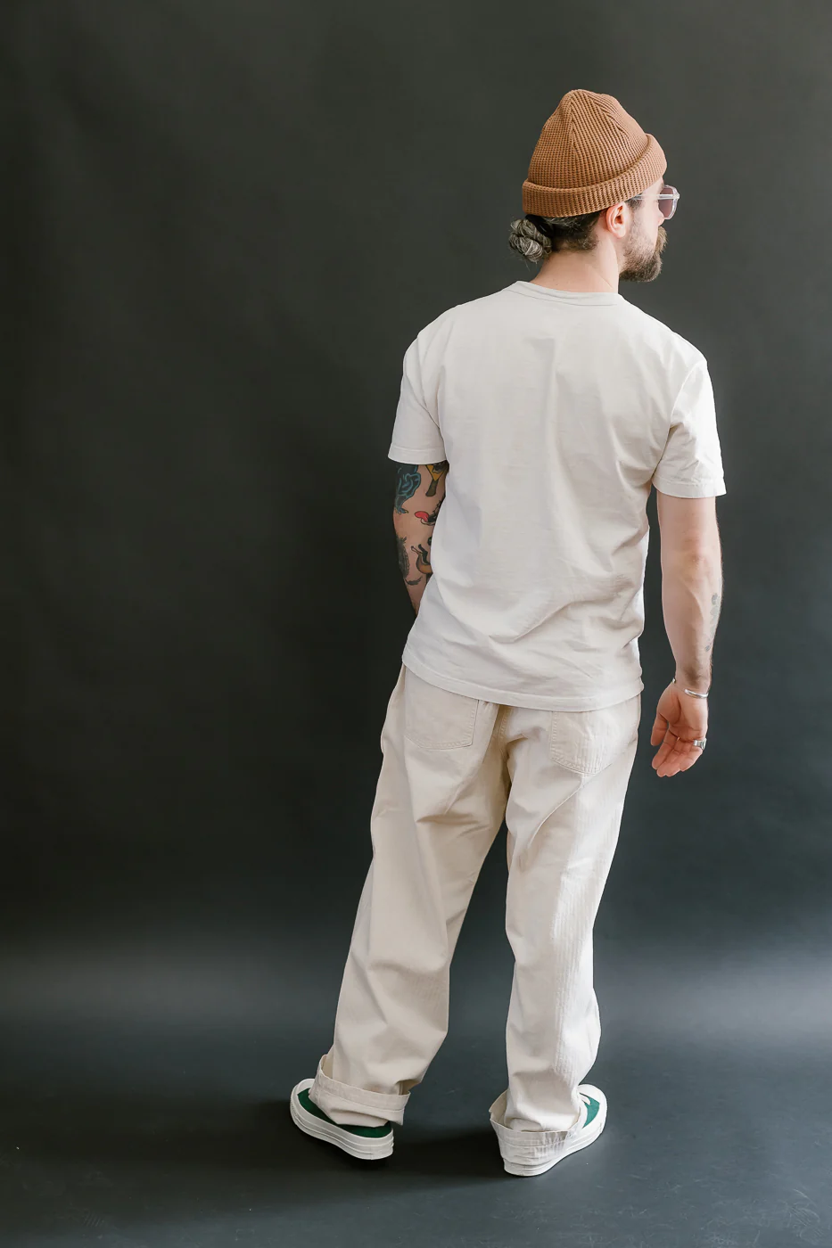 01-5103-66 - Herringbone Summer Fatigue Pants - Ecru - Image 9